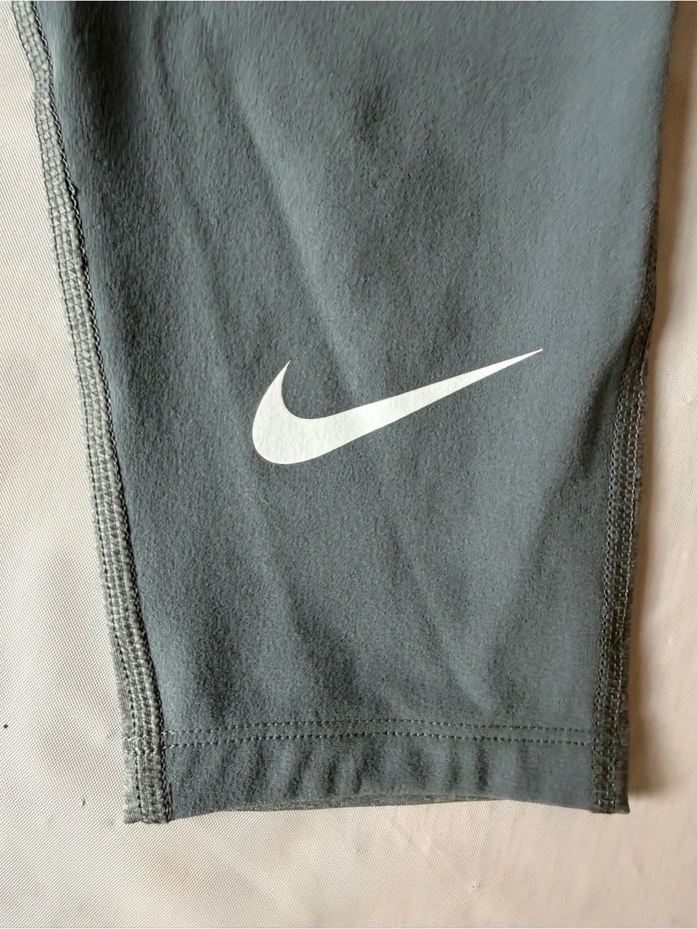 Nike Pro tights boys big kids gray dri-fit base layer training size M CK4546